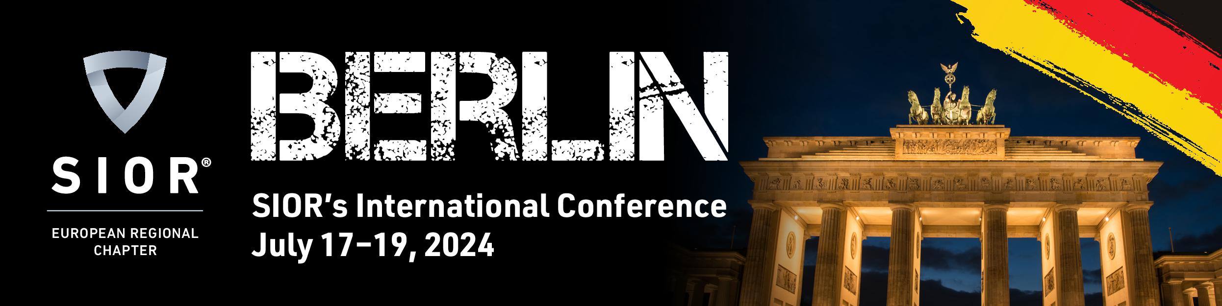 4th SIOR International Conference, Berlin. Sior Europe